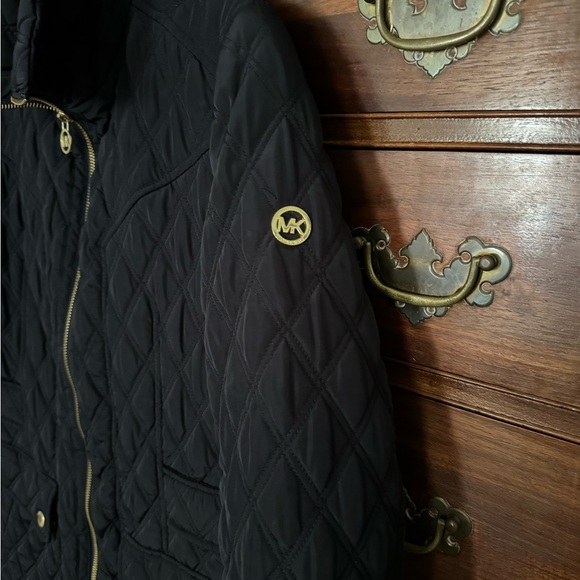 {michael kors} Navy Quilted Jacket with gold Accents - Picture 7 of 7